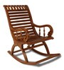 Colourodo Solid Wood Rocking Chair in Teak Finish