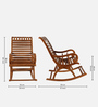 Colorodo Teak Wood Rocking Chair In Teak Finish