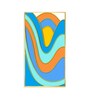 Colorwave Sunburst Glass Finish Vertical Wall Art