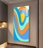 Colorwave Sunburst Glass Finish Vertical Wall Art