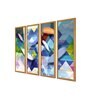 Museum Multicolour Canvas Framed Abstract Art Panel Set of 4