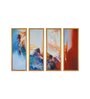 House Multicolour Canvas Framed Abstract Art Panel Set of 4