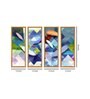 Museum Multicolour Canvas Framed Abstract Art Panel Set of 4