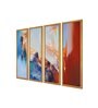 House Multicolour Canvas Framed Abstract Art Panel Set of 4