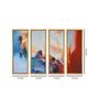 House Multicolour Canvas Framed Abstract Art Panel Set of 4