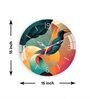 Colourful Leaves Acrylic Wall Clock