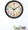 Number Multicolor Plastic Kids Wall Clock