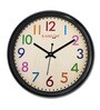Number Multicolor Plastic Kids Wall Clock