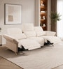 Dusk Fabric 3 Seater Motorized Recliner Sofa in Beige Colour