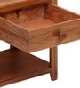 Colson Solid Wood Bedside Table in Teak Finish with Drawer
