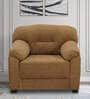 Muebles Casa Colton Fabric 1 Seater Sofa in Coffee Brown Colour