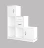 Colum Book Shelf in White Colour With Drawers