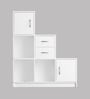 Colum Book Shelf in White Colour With Drawers