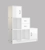 Colum Book Shelf in White Colour With Drawers