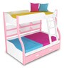 Columbia Bunk Bed in Pink Colour with Drawer Storage