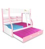 Columbia Bunk Bed in Pink Colour with Drawer Storage