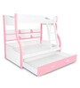 Columbia Bunk Bed in Pink Colour with Drawer Storage