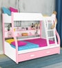 Columbia Bunk Bed in Pink Colour with Drawer Storage