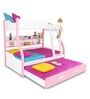 Columbia Bunk Bed in Pink Colour with Drawer Storage