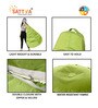 Combo Classic XXXL All Weather Outdoor Bean Bag & Round Pouffe with Beans In Green Colour