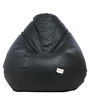 Combo Classic XXXL Bean Bag & Liner Round Pouffe with Beans in Grey Colour