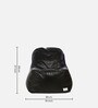 Combo Rester XXXL Leatherette Bean Bag with Beans in Black Colour with Pouffe