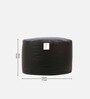 Combo XXXL Leatherette Bean Bag with Beans in Jet Black Colour with Pouffe