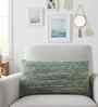 Combu Green 100% Cotton Anna 12X20 Inches Knitted Cushion Cover