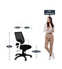 Comet Breathable Mesh Ergonomic Chair in Black & White Colour