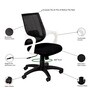 Comet Breathable Mesh Ergonomic Chair in Black & White Colour