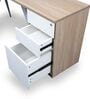 Comet Executive Office Desk with Pedestal in Light Brown Colour