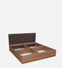 Comet Queen Size Bed in Exotic Teak Finish with Box Storage