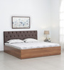 Comet Queen Size Bed in Exotic Teak Finish with Box Storage