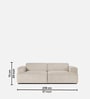 Comfort Haven Fabric 2 Seater Sofa In Beige Colour