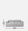 Comfort Haven Fabric 2 Seater Sofa In Grey Colour
