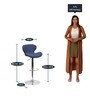 Comfortable Bar Stool with Adjustable Height in Blue Colour
