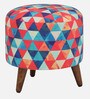 Comfy Fabric Seating Stool In Multicolour