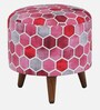 Comfy Fabric Seating Stool In Multicolour