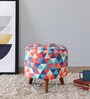 Comfy Fabric Seating Stool In Multicolour