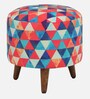 Comfy Fabric Seating Stool In Multicolour
