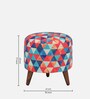 Comfy Fabric Seating Stool In Multicolour
