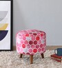 Comfy Fabric Seating Stool In Multicolour