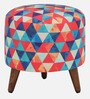 Comfy Fabric Seating Stool In Multicolour