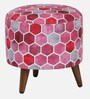 Comfy Fabric Seating Stool In Multicolour