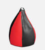 Comfy Leatherette Bean Bag with Beans in Red & Black Colour,