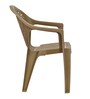 Comfy Plastic Chair in Beige Finish, Set of 2