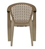 Comfy Plastic Chair in Beige Finish, Set of 2