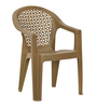 Comfy Plastic Chair in Beige Finish, Set of 2