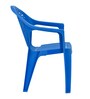 Comfy Plastic Chair in Blue Finish, Set of 2