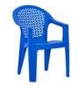 Comfy Plastic Chair in Blue Finish, Set of 2